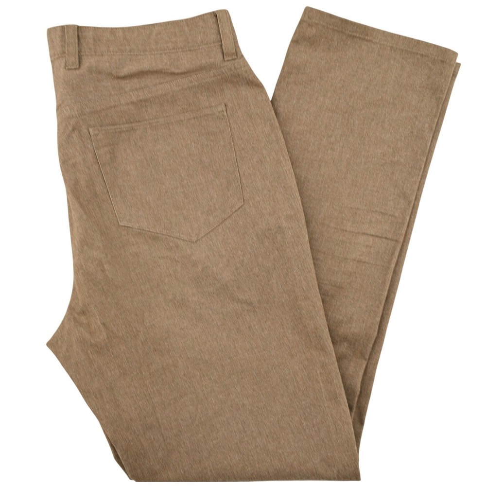 Johnston & Murphy Men Slim Fit Five Pocket Pima Cotton Stretch Pants Brown 34x32
